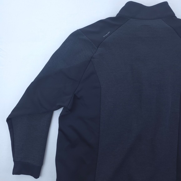 Callaway Mens 1/4 Zip Weather Series Swing Tech 2X Black Ribbed Pullover Jacket - Picture 6 of 9